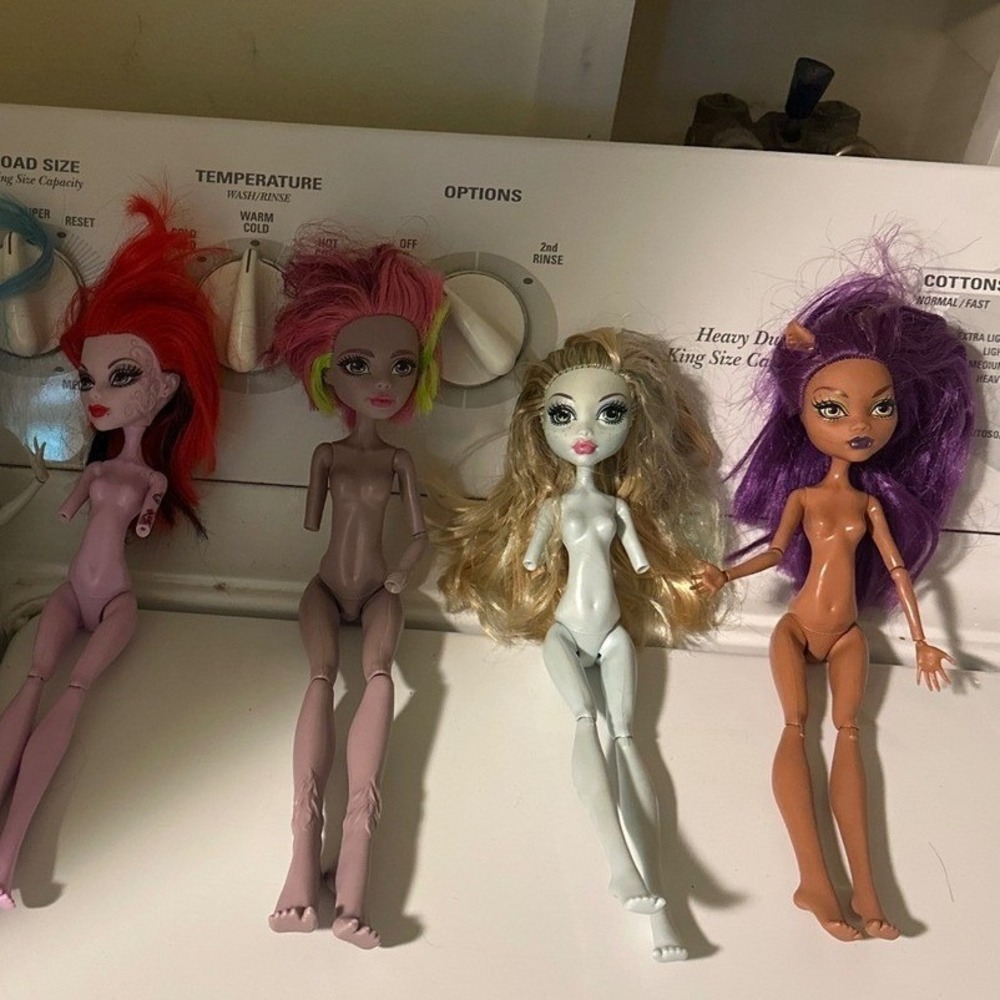 Monster High Doll Lot of 4 Nude Custom OOAK Part Clawdeen Operetta marisol coxi - Picture 2 of 7